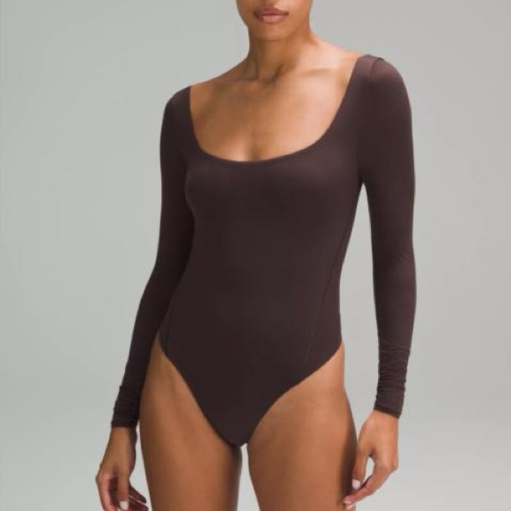 Lululemon Nulu Square-Neck Bodysuit – French Press – Size M – NWT